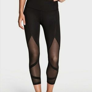 Victoria's Secret Black Knockout Wrap Mesh Tights